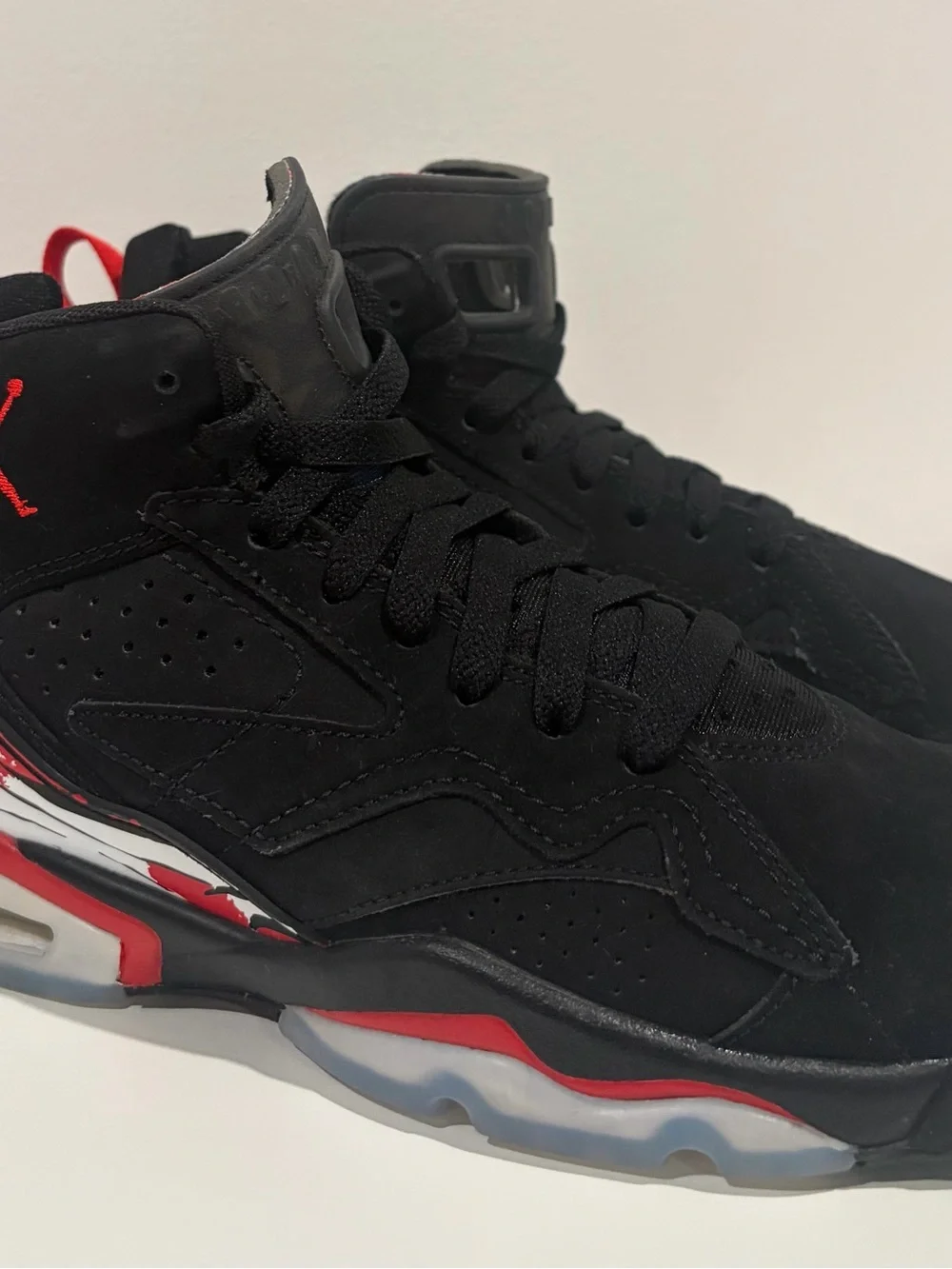 Air Jordan Black and Red High-Top Sneakers